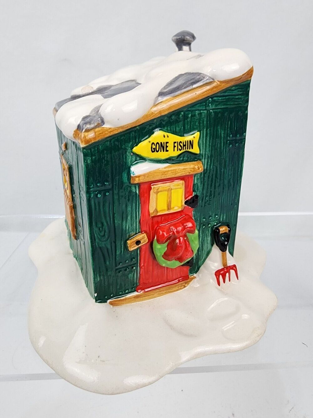 Department 56 Dept Gone Fishin Colorful Ice House Ceramic Fresh Frozen Fish